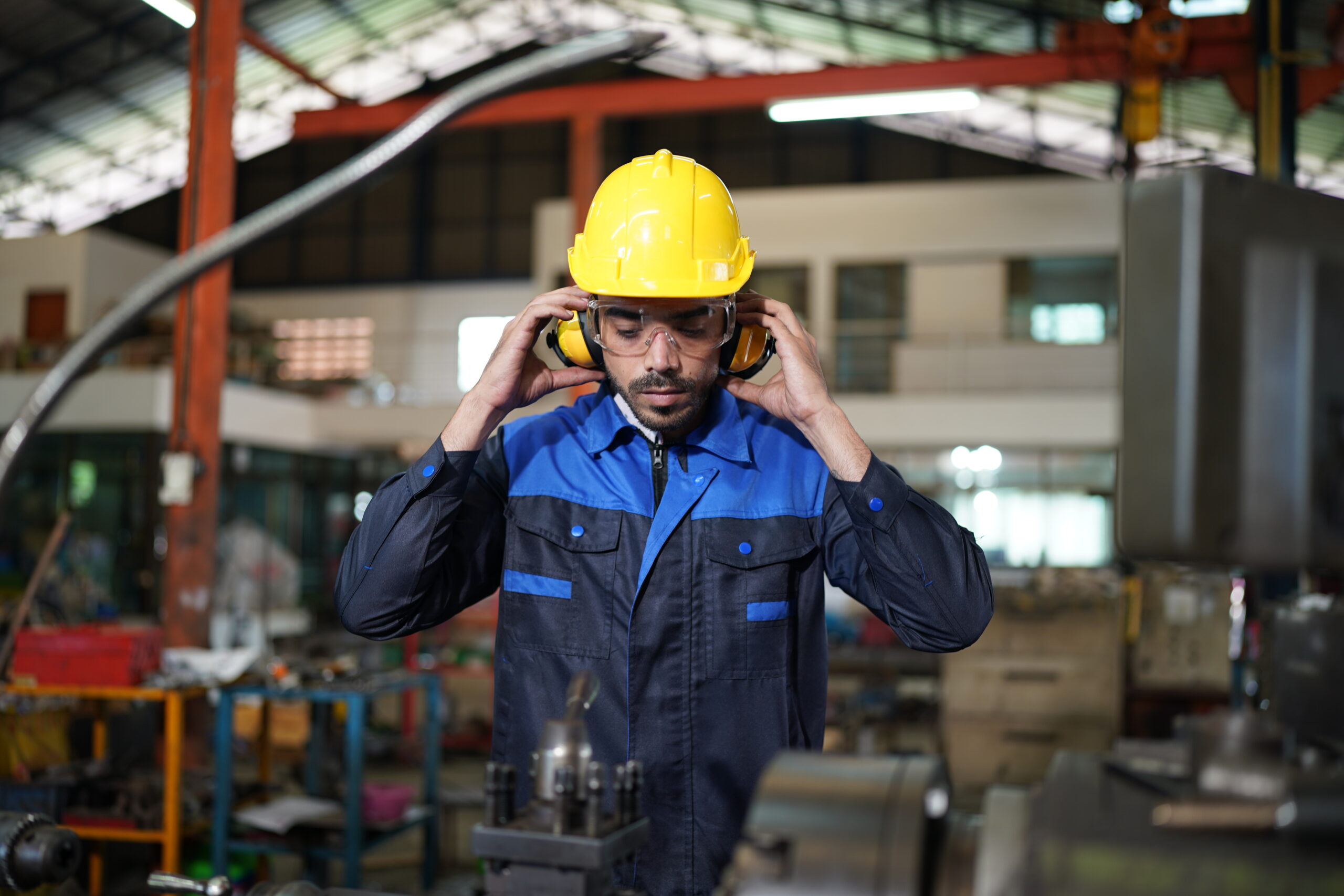 Professional men engineer worker skills quality, maintenance, training industry factory worker , warehouse Workshop for factory operators, mechanical engineering team production.